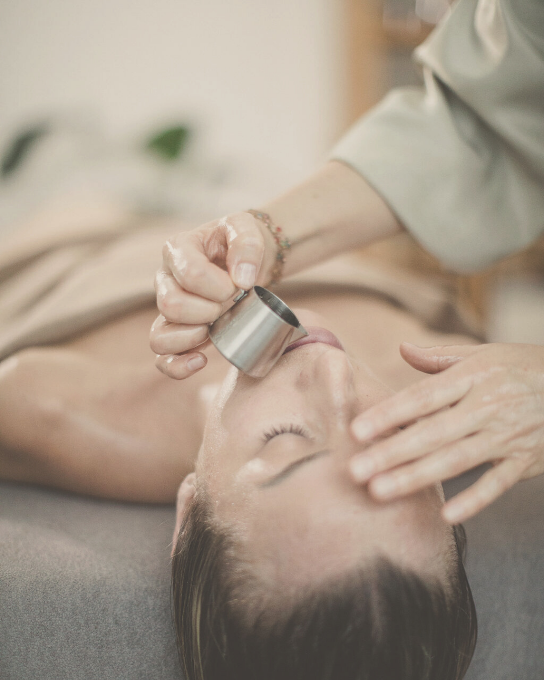 women receiving ayurvedic NASYA / Karma Purana Treatment