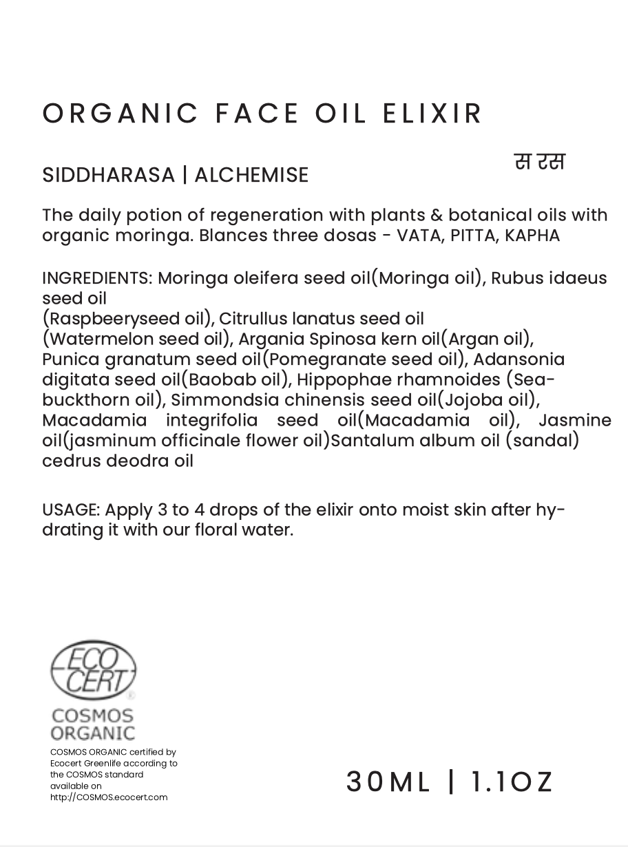 Gesichtsoel - Elixir SIDDHARASA ALCHEMISE 30ml